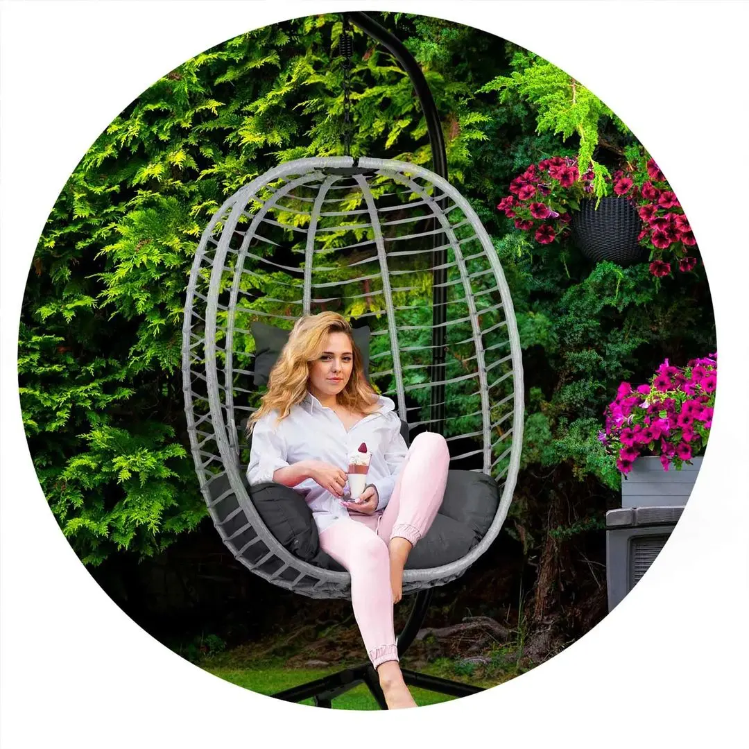 Fotoliu suspendat Sofotel Toskana (Black/Grey)