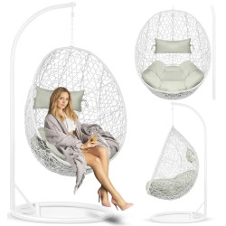 Fotoliu suspendat Sofotel Brava 4076 (White/Grey) Thumb