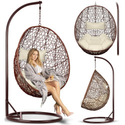 Fotoliu suspendat Sofotel Brava 4077 (Brown/Beige) Thumb
