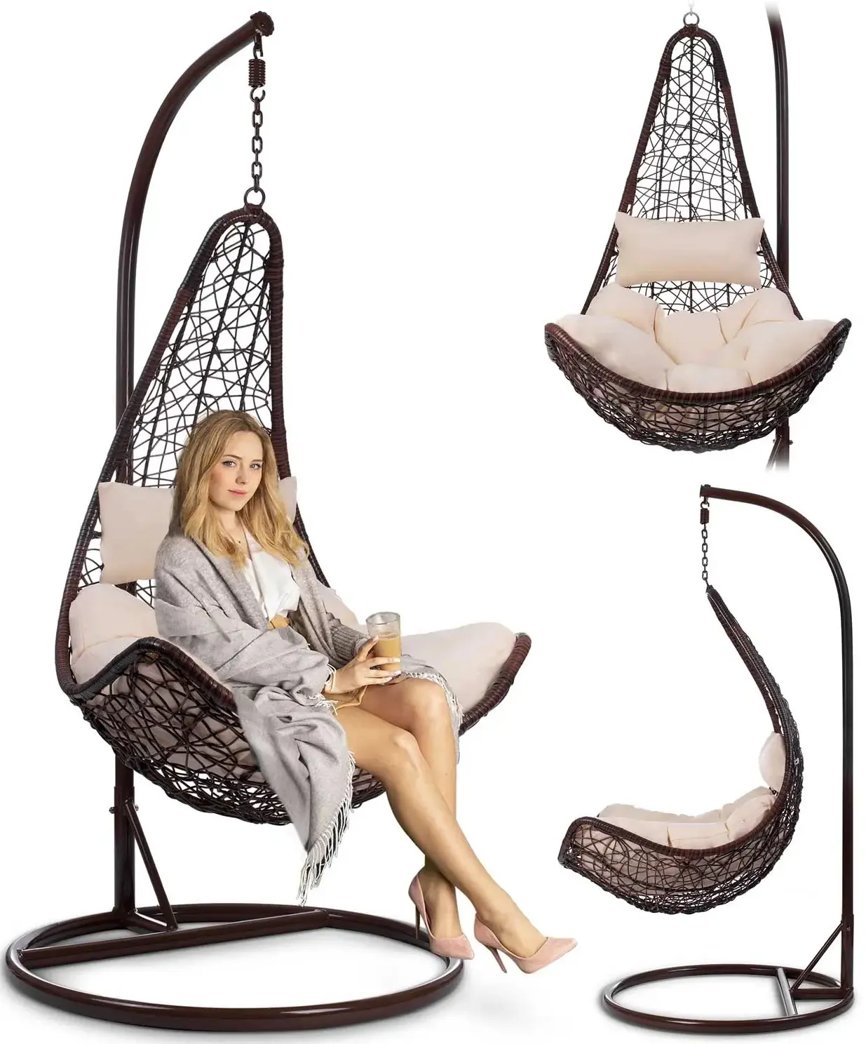 Fotoliu suspendat Sofotel Cabana 4041 (Brown/Beige) - 4