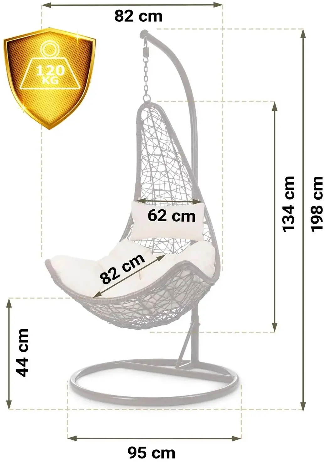 Fotoliu suspendat Sofotel Cabana 4041 (Brown/Beige) - 5