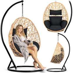 Fotoliu suspendat Sofotel Sabana 4046 (Black/Light Brown) Thumb