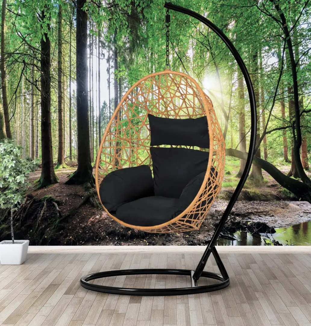 Fotoliu suspendat Sofotel Sabana 4046 (Black/Light Brown)