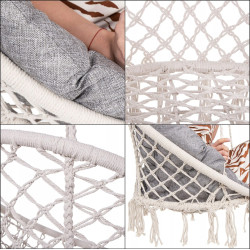 Fotoliu suspendat Springos SPR0043 (Cream/Gray) Thumb