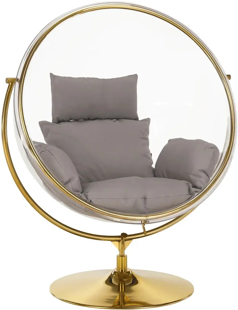 Fotoliu-cocon Tempo Kondela Bubble New Tip 2 (Transparent/Golden/Grey)