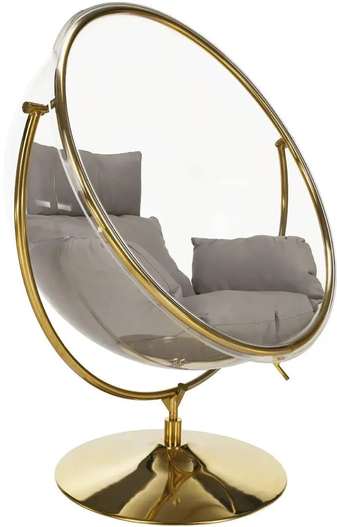 Fotoliu-cocon Tempo Kondela Bubble New Tip 2 (Transparent/Golden/Grey)