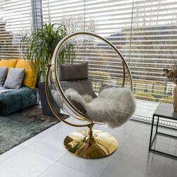 Кресло-кокон Tempo Kondela Bubble New Tip 2 (Transparent/Golden/Grey)