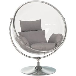 Fotoliu-cocon Tempo Kondela Bubble New Tip 2 (Transparent/Silver/Grey) Thumb