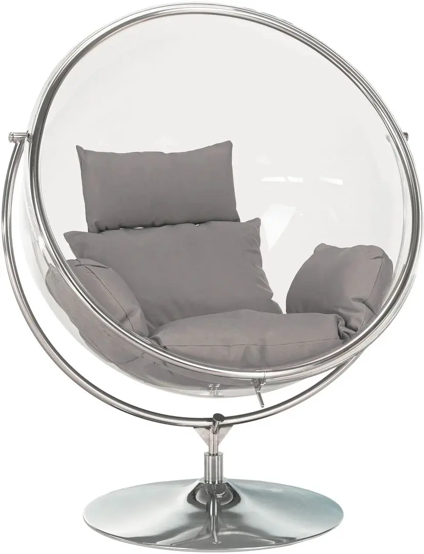 Fotoliu-cocon Tempo Kondela Bubble New Tip 2 (Transparent/Silver/Grey)