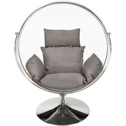 Fotoliu-cocon Tempo Kondela Bubble New Tip 2 (Transparent/Silver/Grey) Thumb