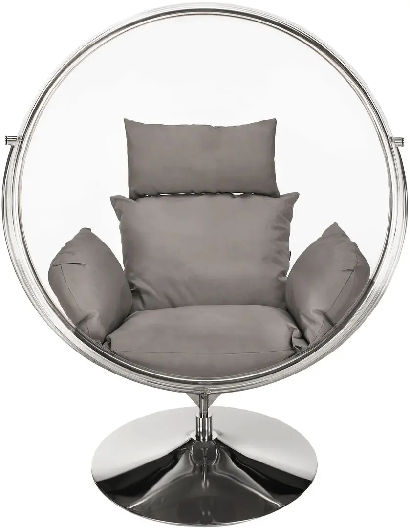 Fotoliu-cocon Tempo Kondela Bubble New Tip 2 (Transparent/Silver/Grey)