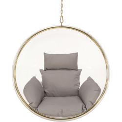 Fotoliu-cocon Tempo Kondela Bubble New Typ 1 (Transparent/Gold/Gray) Thumb