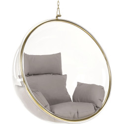 Fotoliu-cocon Tempo Kondela Bubble New Typ 1 (Transparent/Gold/Gray) Thumb