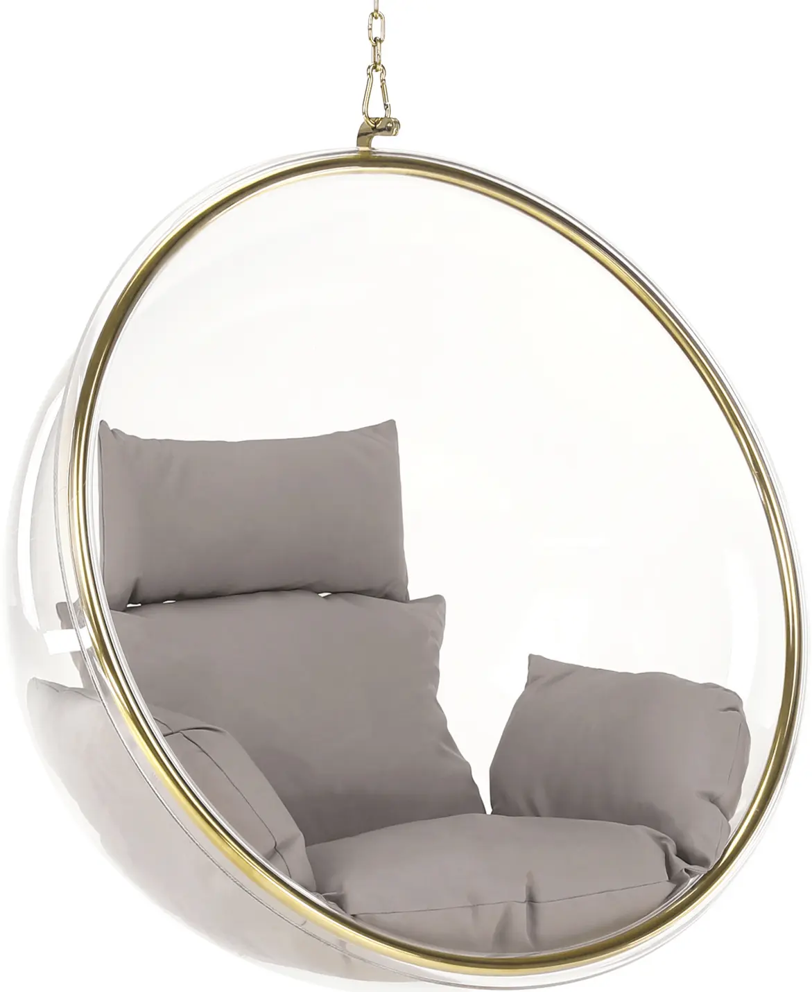 Fotoliu-cocon Tempo Kondela Bubble New Typ 1 (Transparent/Gold/Gray)
