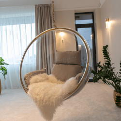 Кресло-кокон Tempo Kondela Bubble New Typ 1 (Transparent/Gold/Gray)