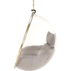 Fotoliu-cocon Tempo Kondela Bubble New Typ 1 (Transparent/Gold/Gray) Thumb