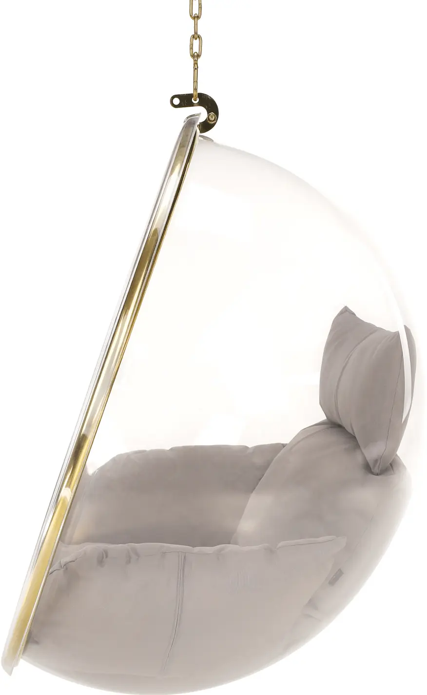 Fotoliu-cocon Tempo Kondela Bubble New Typ 1 (Transparent/Gold/Gray)