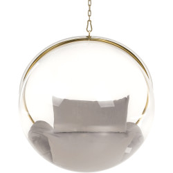 Fotoliu-cocon Tempo Kondela Bubble New Typ 1 (Transparent/Gold/Gray) Thumb