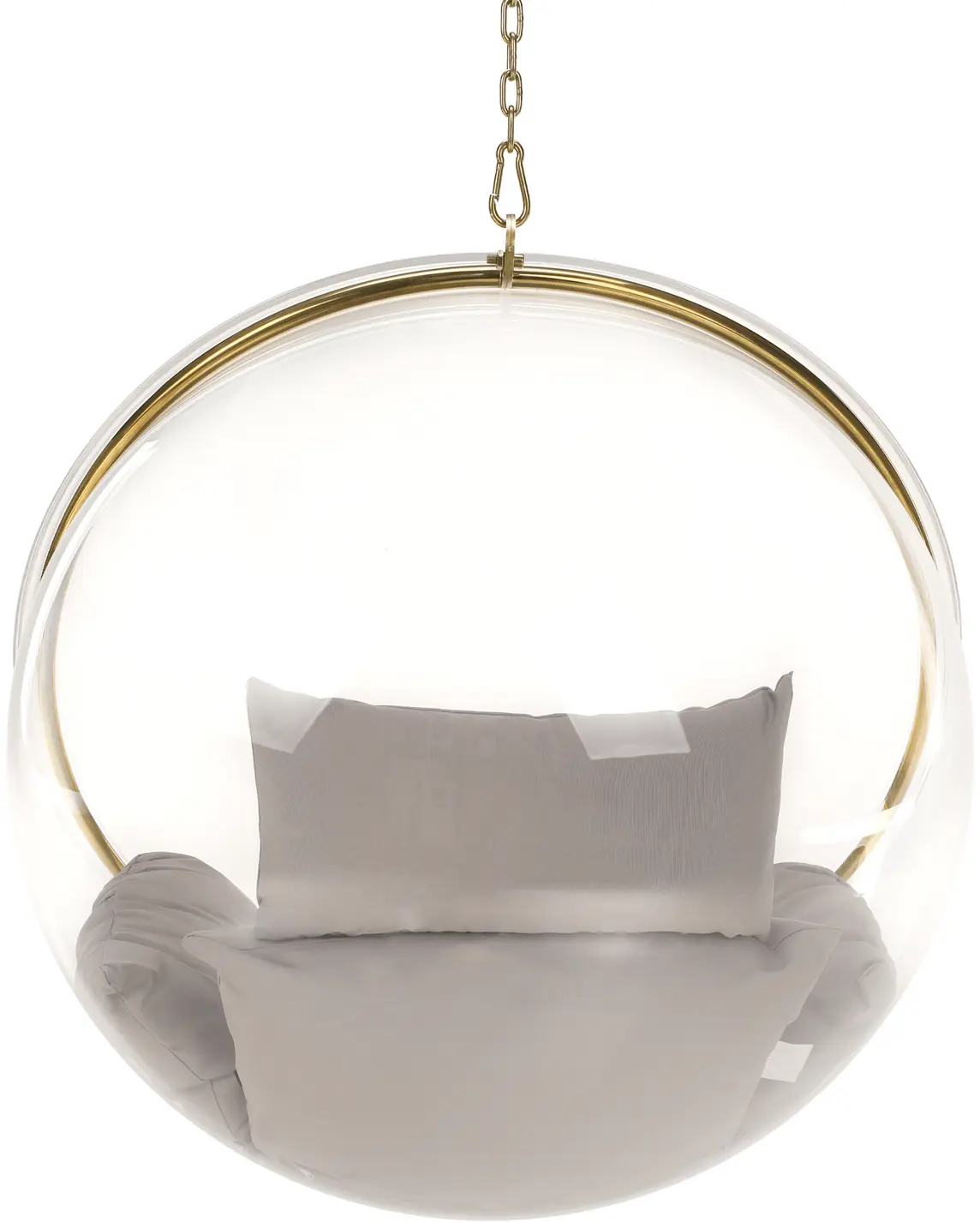 Fotoliu-cocon Tempo Kondela Bubble New Typ 1 (Transparent/Gold/Gray)