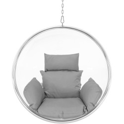 Fotoliu-cocon Tempo Kondela Bubble New Typ 1 (Transparent/Silver/Gray) Thumb