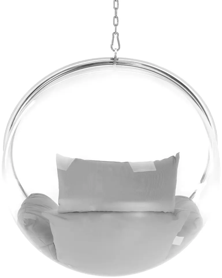 Fotoliu-cocon Tempo Kondela Bubble New Typ 1 (Transparent/Silver/Gray)