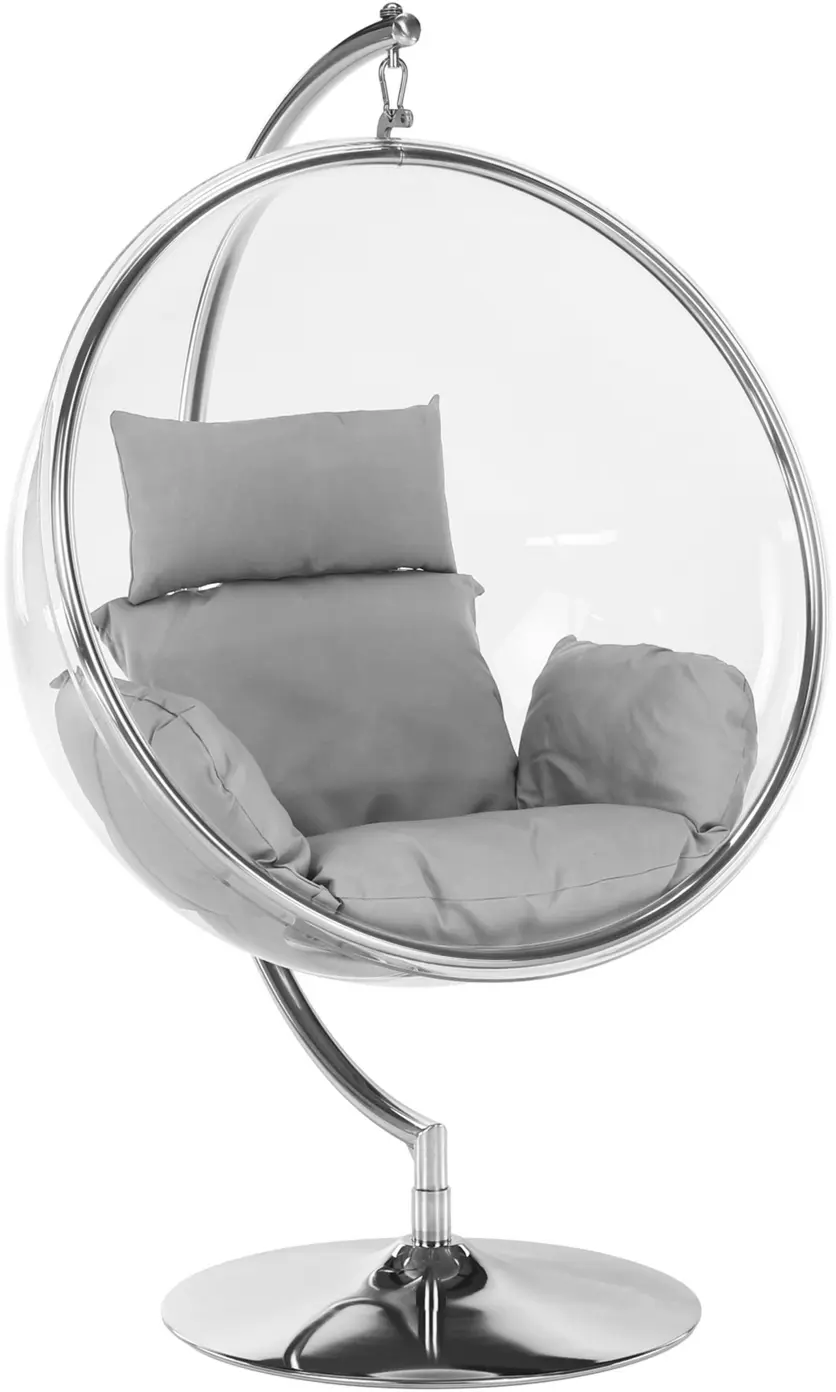 Кресло-кокон Tempo Kondela Bubble New Typ 3 (Transparent/Silver/Gray)