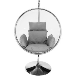 Кресло-кокон Tempo Kondela Bubble New Typ 3 (Transparent/Silver/Gray) Thumb
