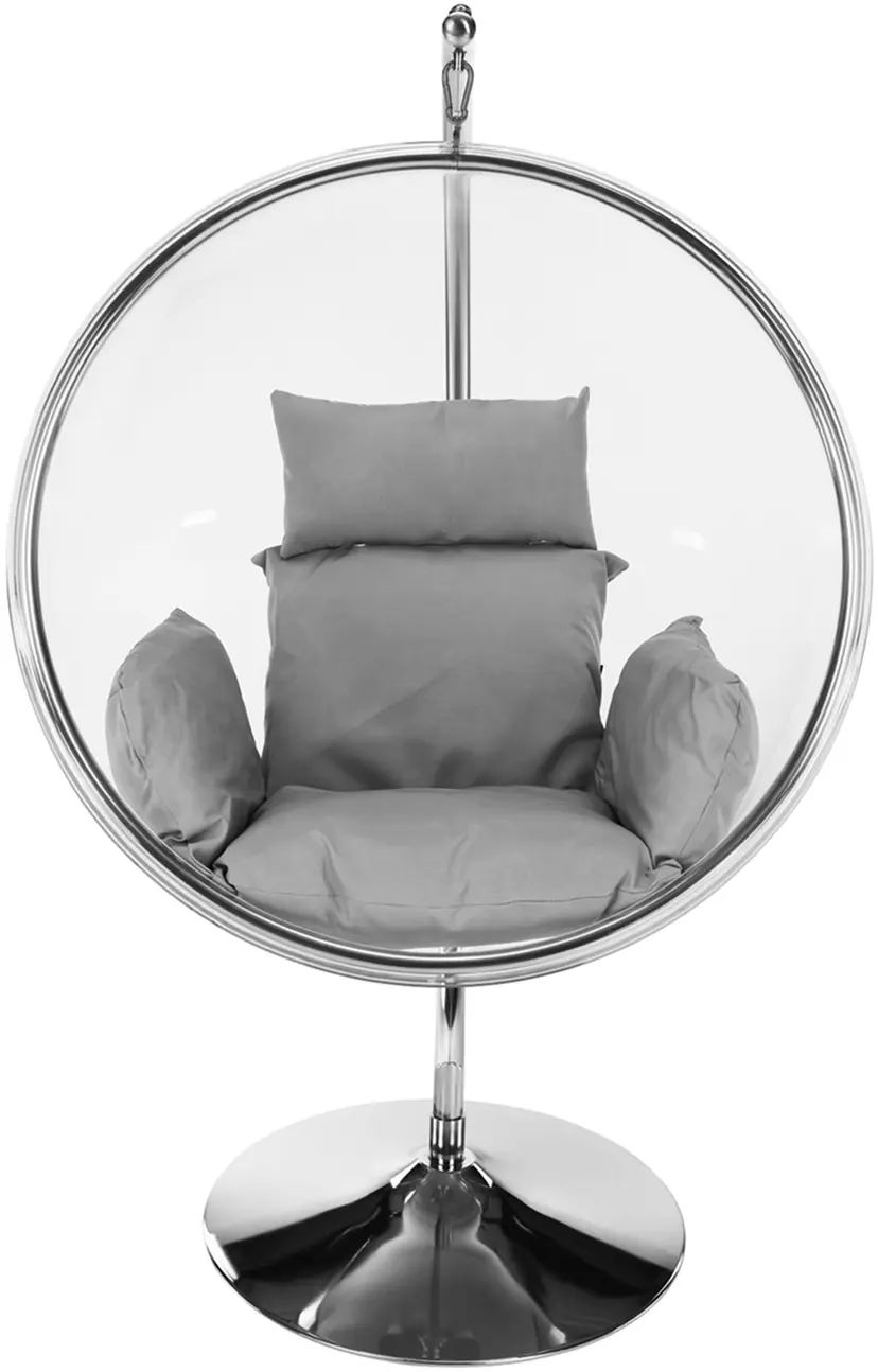 Кресло-кокон Tempo Kondela Bubble New Typ 3 (Transparent/Silver/Gray)