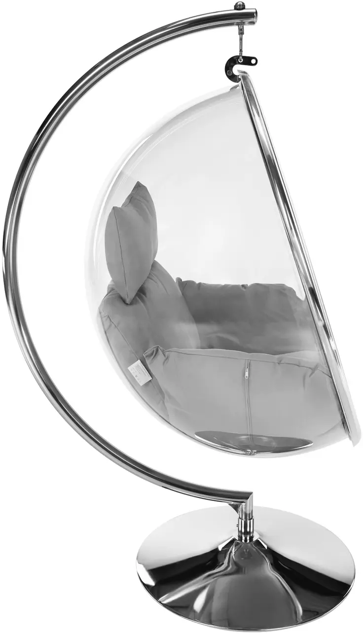 Кресло-кокон Tempo Kondela Bubble New Typ 3 (Transparent/Silver/Gray)
