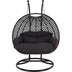 Кресло-кокон Tempo Kondela Dakan New (Black/Gray/Dark Gray) Thumb