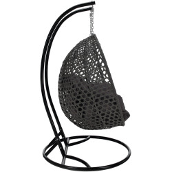 Кресло-кокон Tempo Kondela Dakan New (Black/Gray/Dark Gray) Thumb