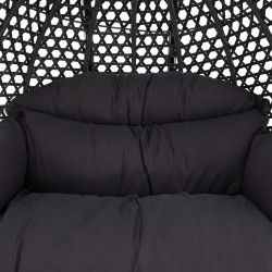 Кресло-кокон Tempo Kondela Dakan New (Black/Gray/Dark Gray) Thumb