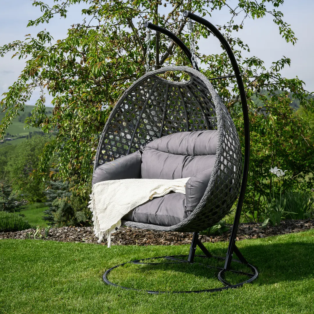 Кресло-кокон Tempo Kondela Dakan New (Black/Gray/Dark Gray)