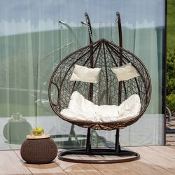 Кресло-кокон Tempo Kondela Dalvea 2 New (Brown/Cream)