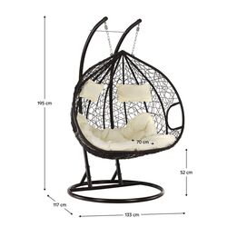 Fotoliu-cocon Tempo Kondela Dalvea 2 New (Brown/Cream) Thumb