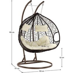 Fotoliu-cocon Tempo Kondela Dalvea 2 New (Copper/Brown/Cream) Thumb