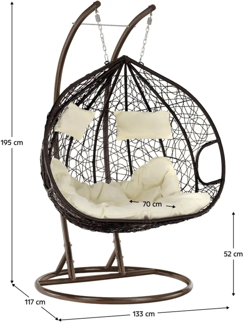 Fotoliu-cocon Tempo Kondela Dalvea 2 New (Copper/Brown/Cream)