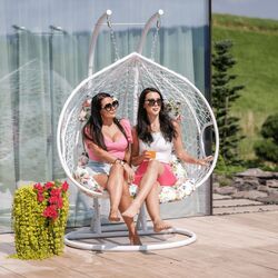 Fotoliu-cocon Tempo Kondela Dalvea 2 New (White/Flowers) Thumb