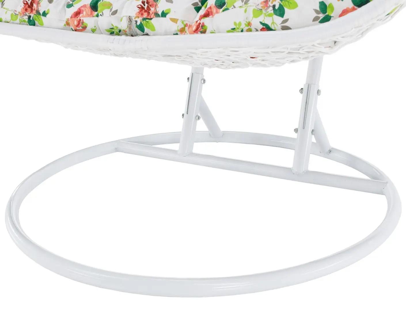 Fotoliu-cocon Tempo Kondela Dalvea 2 New (White/Flowers)