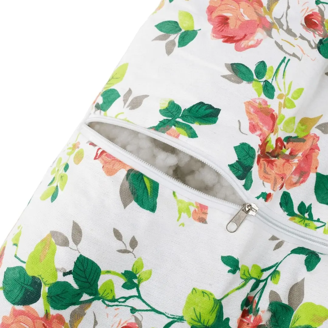 Fotoliu-cocon Tempo Kondela Dalvea 2 New (White/Flowers)