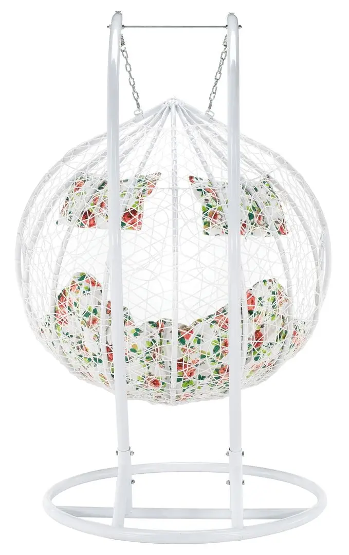 Fotoliu-cocon Tempo Kondela Dalvea 2 New (White/Flowers)