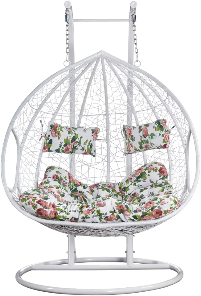 Кресло-кокон Tempo Kondela Delia (White/Multicolor)