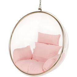 Fotoliu suspendat Tempo Kondela Bubble New Tip 1 106 (Transparent/Golden/Pink) Thumb