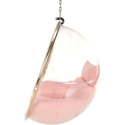 Fotoliu suspendat Tempo Kondela Bubble New Tip 1 106 (Transparent/Golden/Pink) Thumb