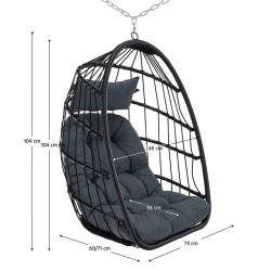 Кресло подвесное Tempo Kondela Nobelo (Black) Thumb