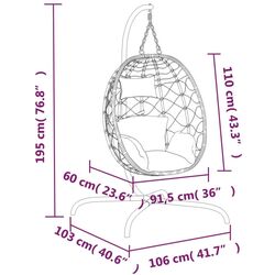 Кресло-кокон VidaXL 360045 (Anthracite) Thumb