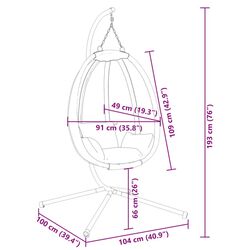 Кресло-кокон VidaXL 4007400 (Taupe Grey) Thumb