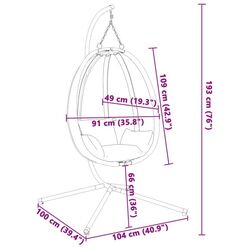 Fotoliu-cocon VidaXL 4007401 (Beige) Thumb