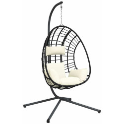 Fotoliu-cocon VidaXL 4007411 (Anthracite/Beige) Thumb