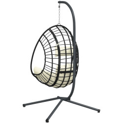 Fotoliu-cocon VidaXL 4007411 (Anthracite/Beige) Thumb